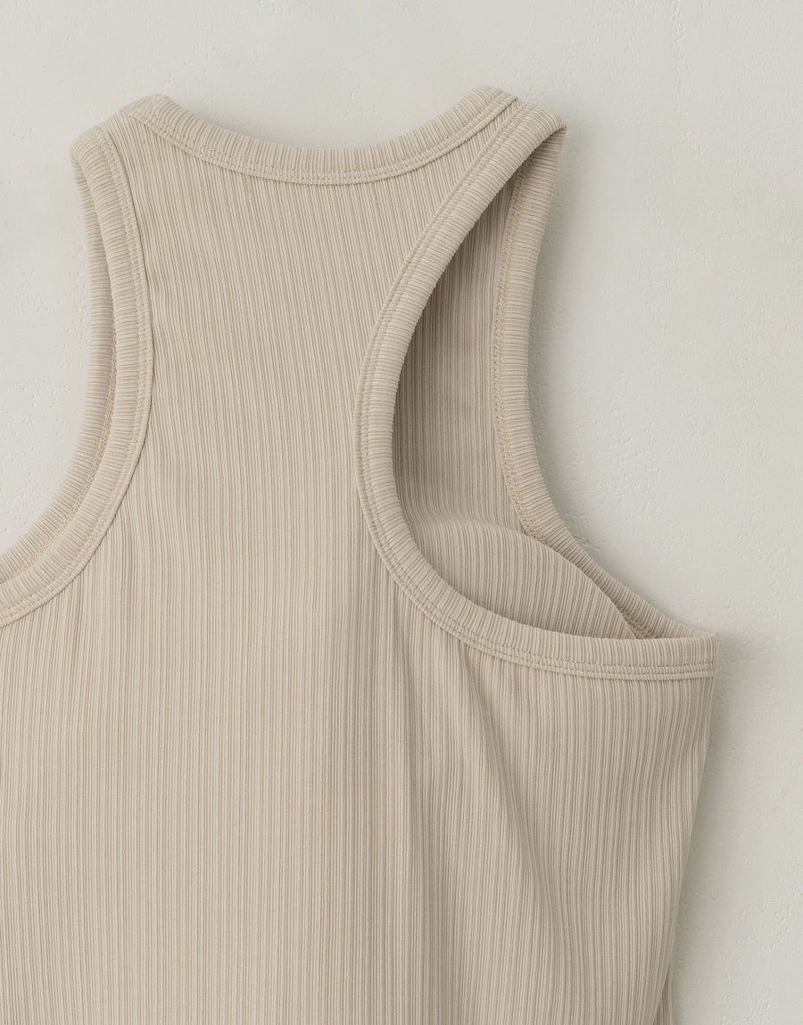 Asymmetrical Shoulder Ribbed Tank