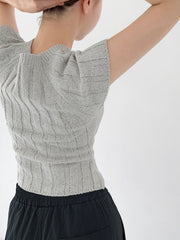Crop Raglan Knit