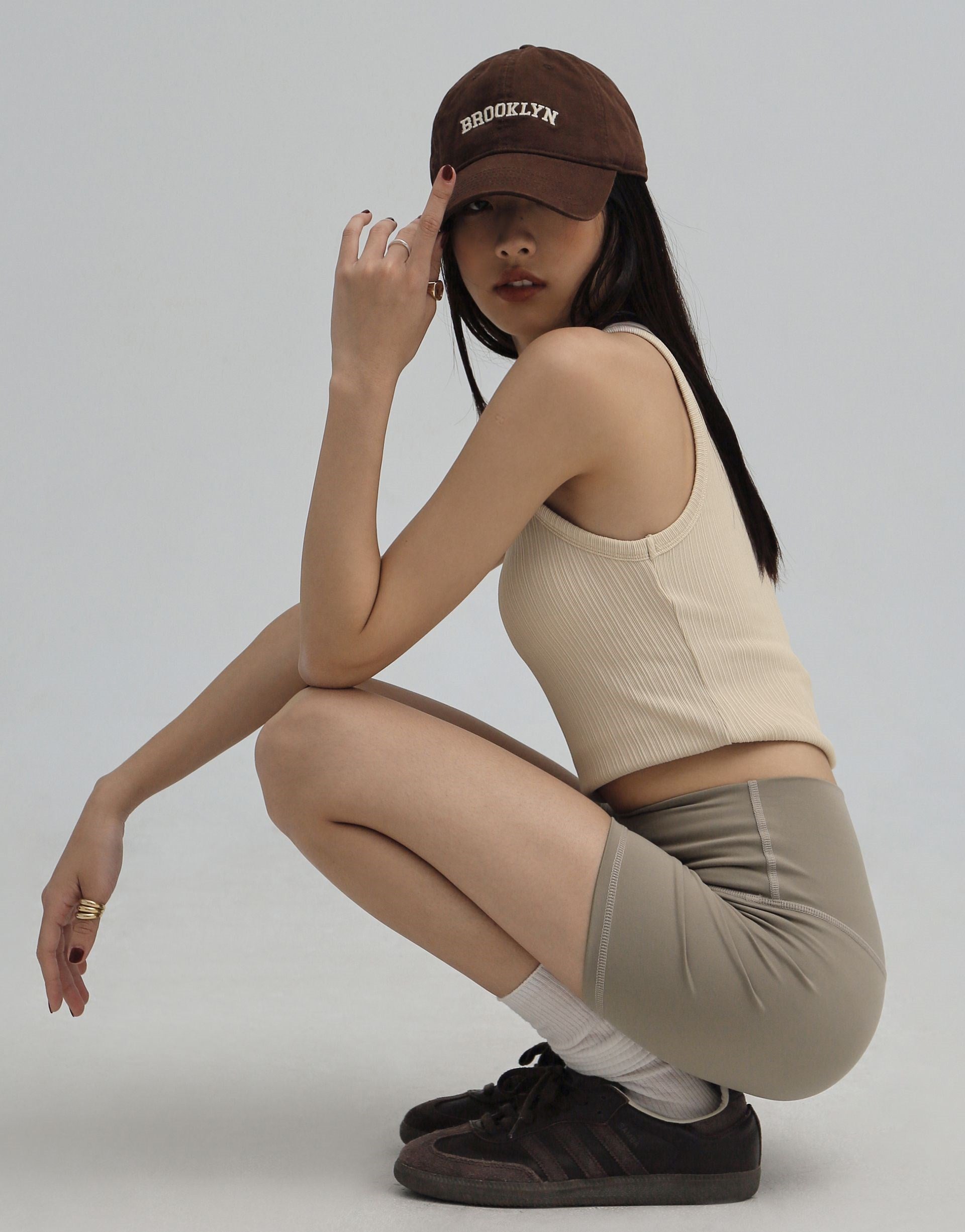 Asymmetrical Shoulder Ribbed Tank
