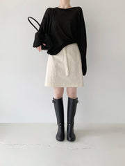 Belt Contrast Skirt