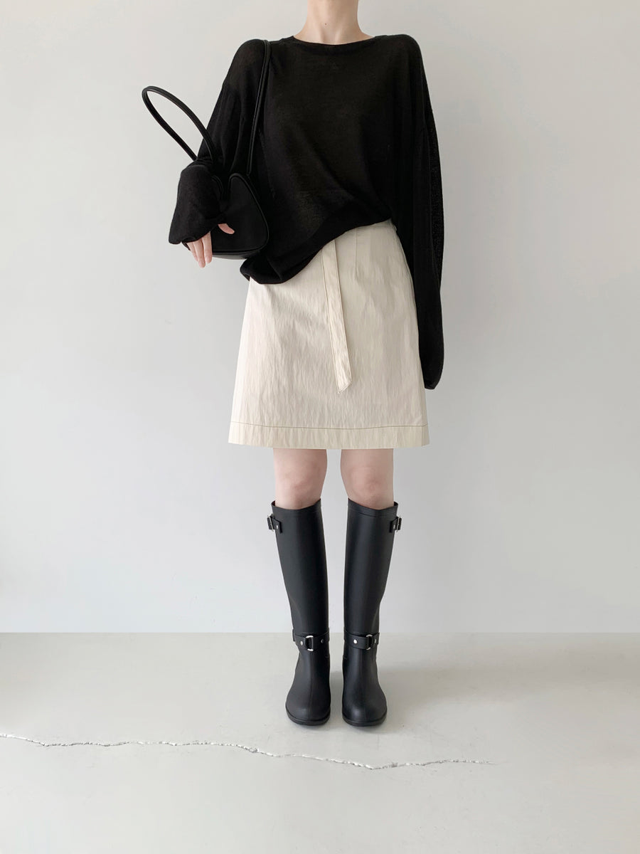 Belt Contrast Skirt