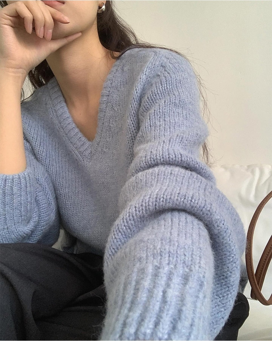 Cloud Alpaca Wool V-Neck Knit