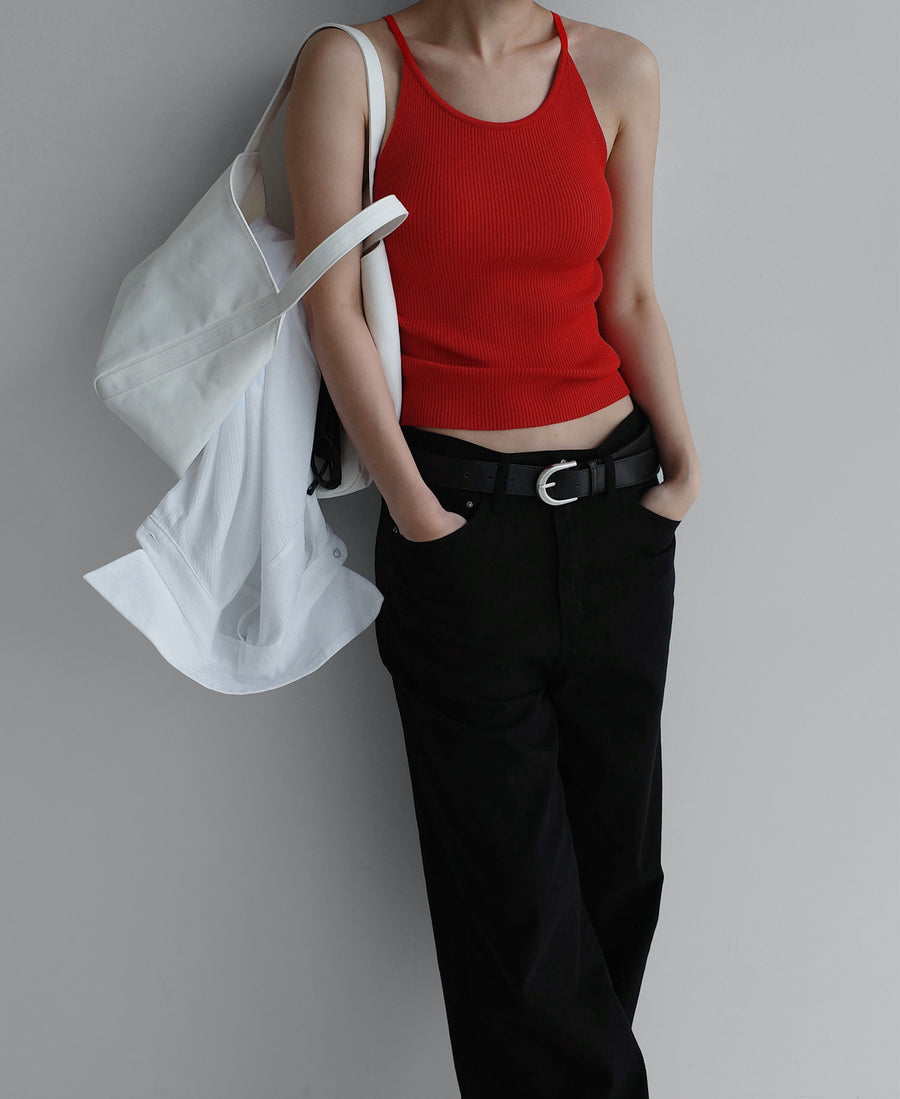 Ribbed Halter Tank Top (PREORDER)