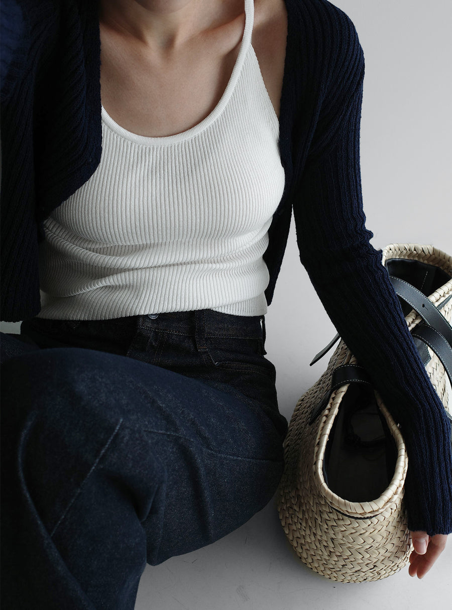 Ribbed Halter Tank Top (PREORDER)