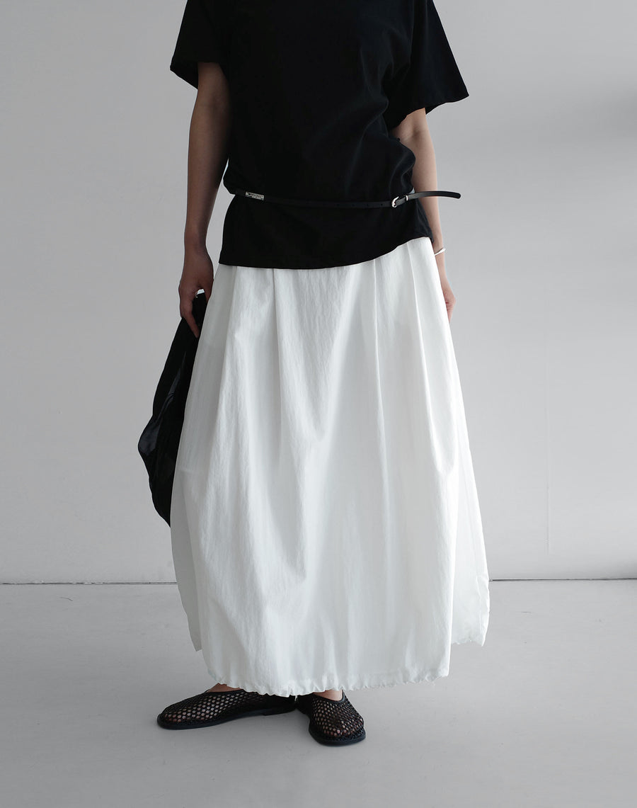 Airy Cocoon Pintuck Skirt