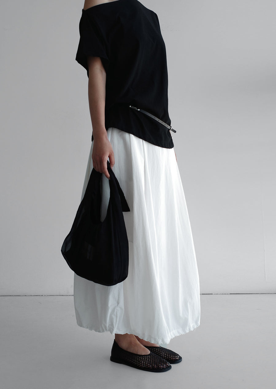 Airy Cocoon Pintuck Skirt