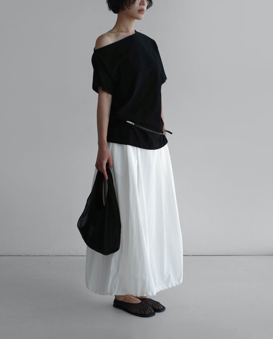 Airy Cocoon Pintuck Skirt