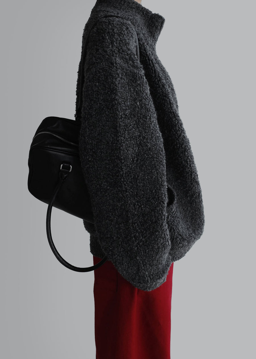 Unisex Bouclé Wool Zip Jacket