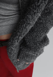 Unisex Bouclé Wool Zip Jacket