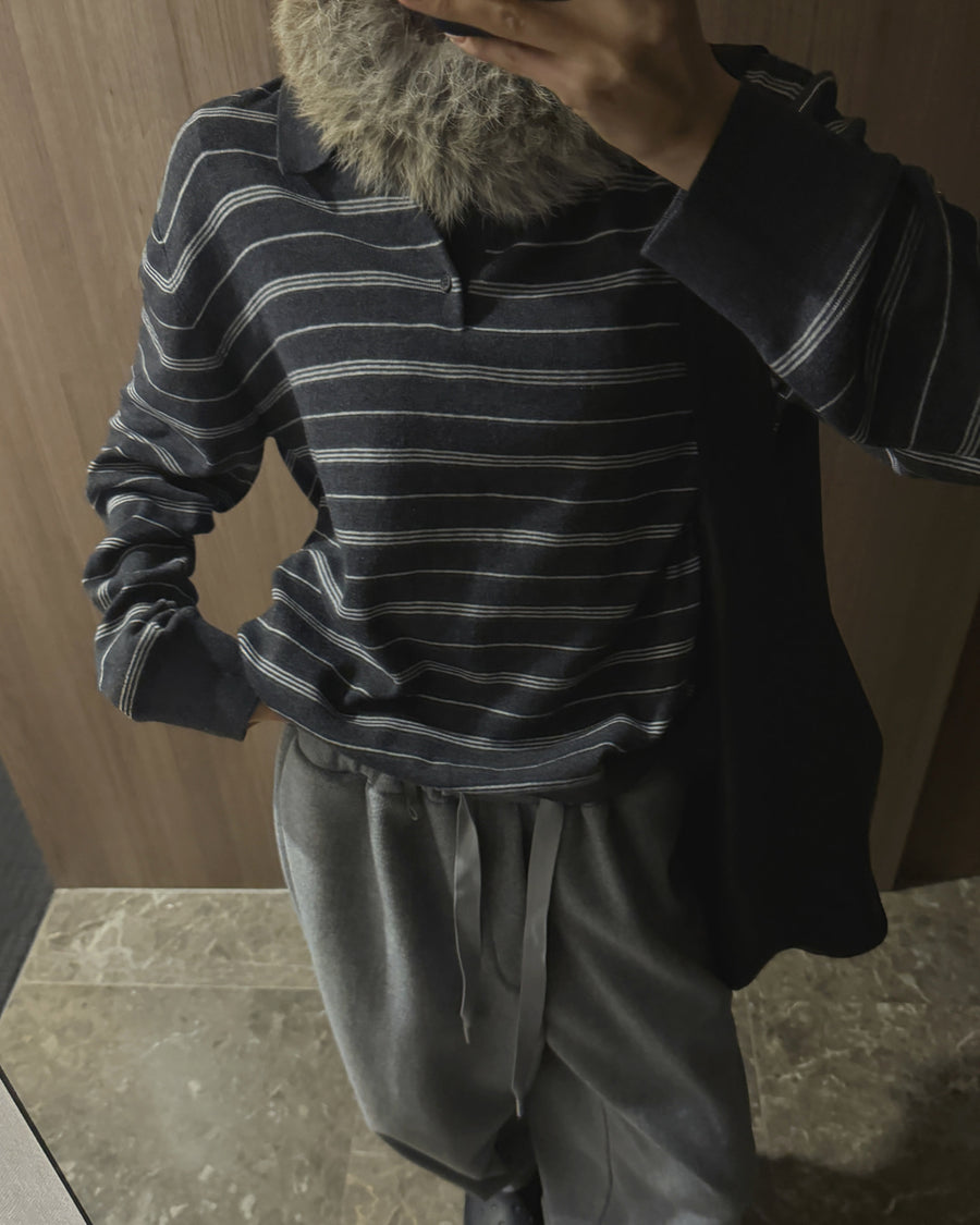 Parisian Striped Polo Knit (PREORDER)