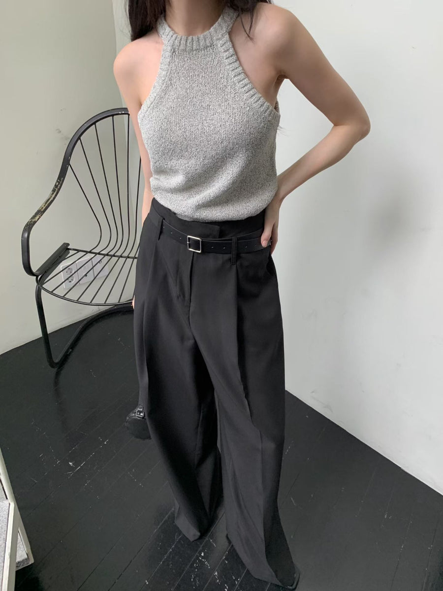 Pebble Bouclé Halter Top