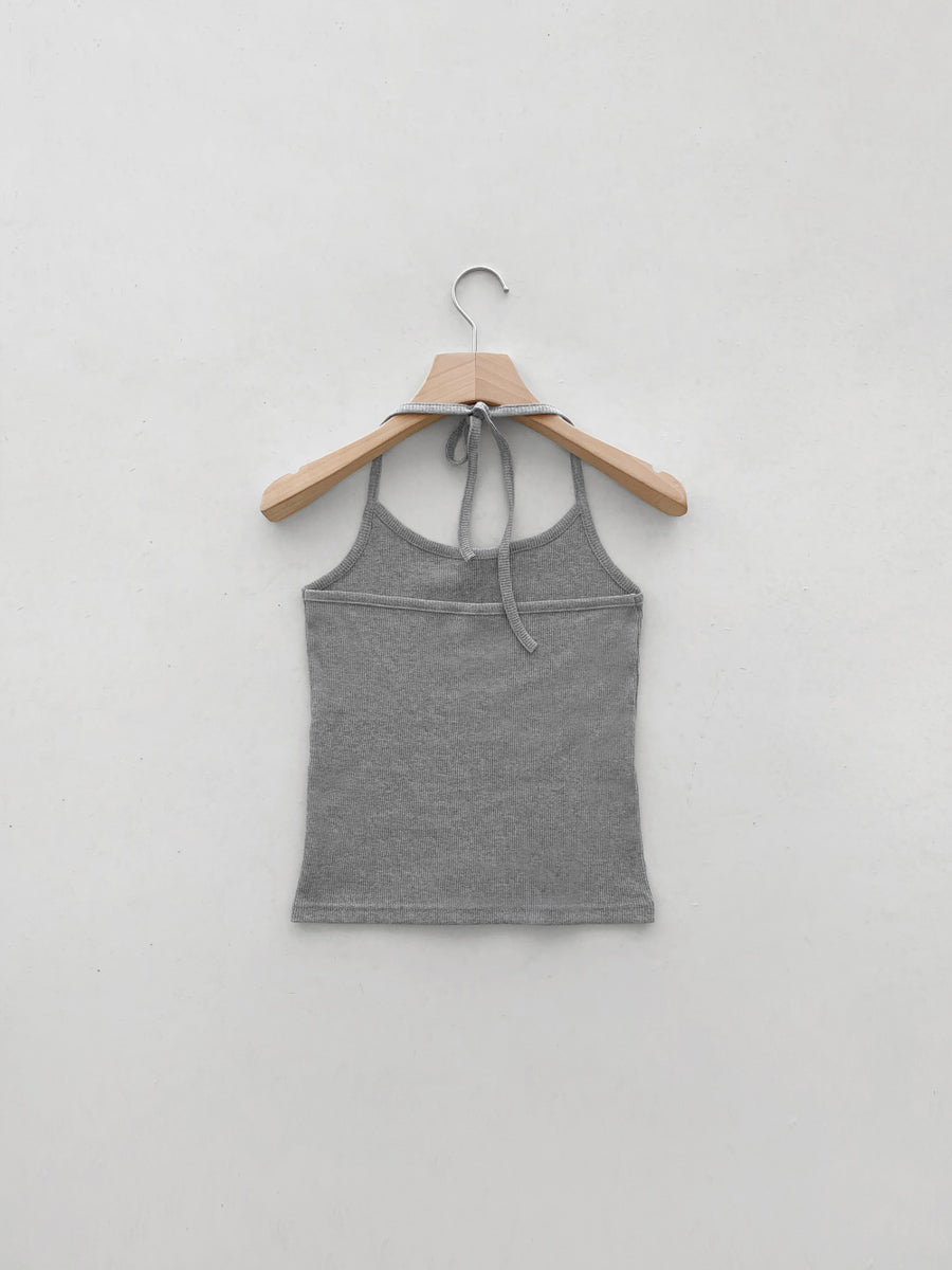 Ribbed Halterneck Top & Cardigan Set (PREORDER)