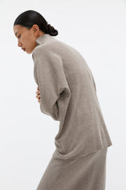 by DOE - Mock-Neck Woven Knit Sweater