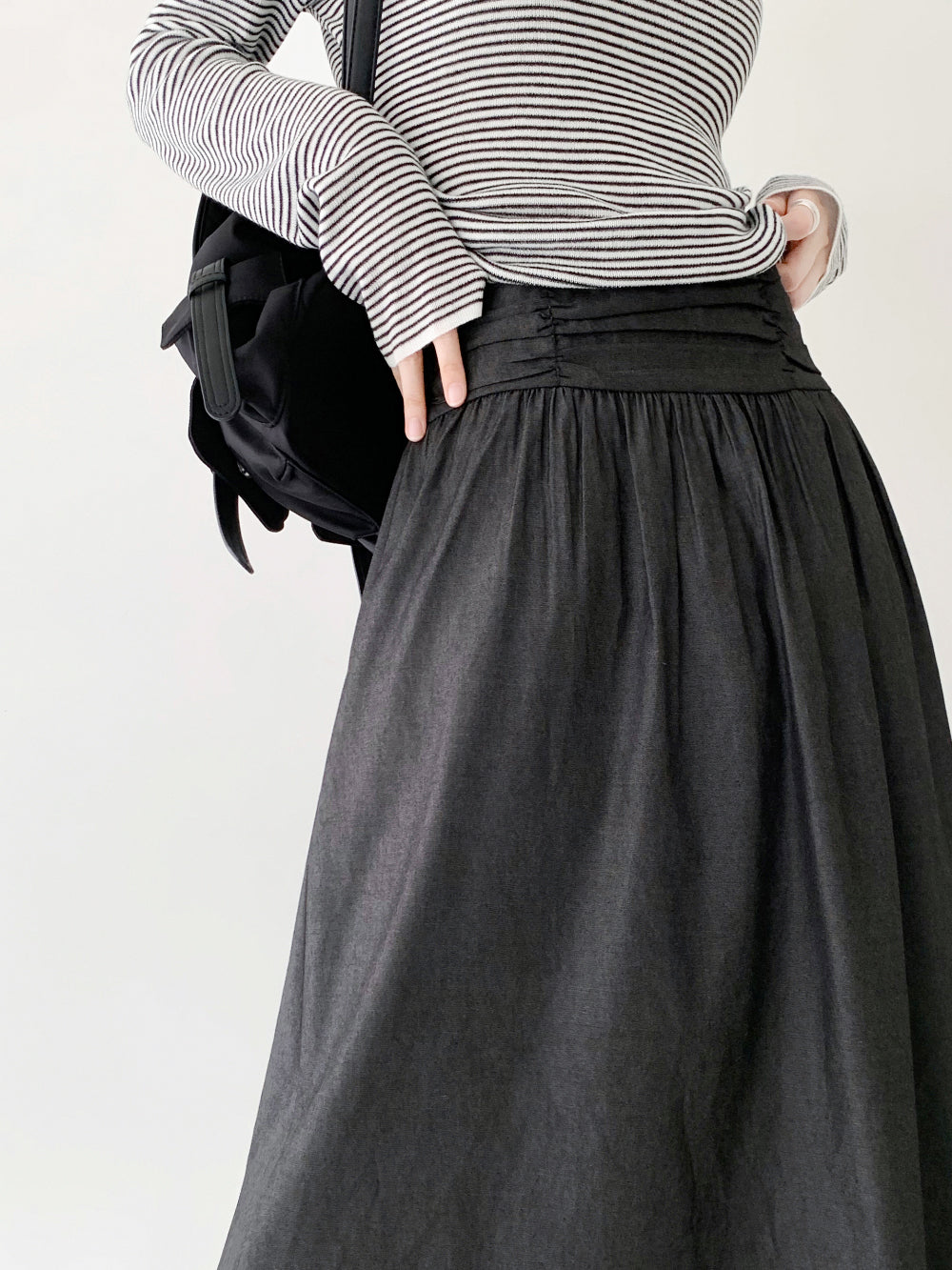 Waist-Detail Flared Skirt (PREORDER)
