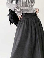 Waist-Detail Flared Skirt (PREORDER)