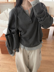 Heigle Waffle Button Top (PREORDER)