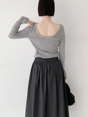 Waist-Detail Flared Skirt (PREORDER)