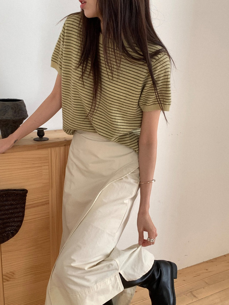 Mellow Cashmere Stripe Knit