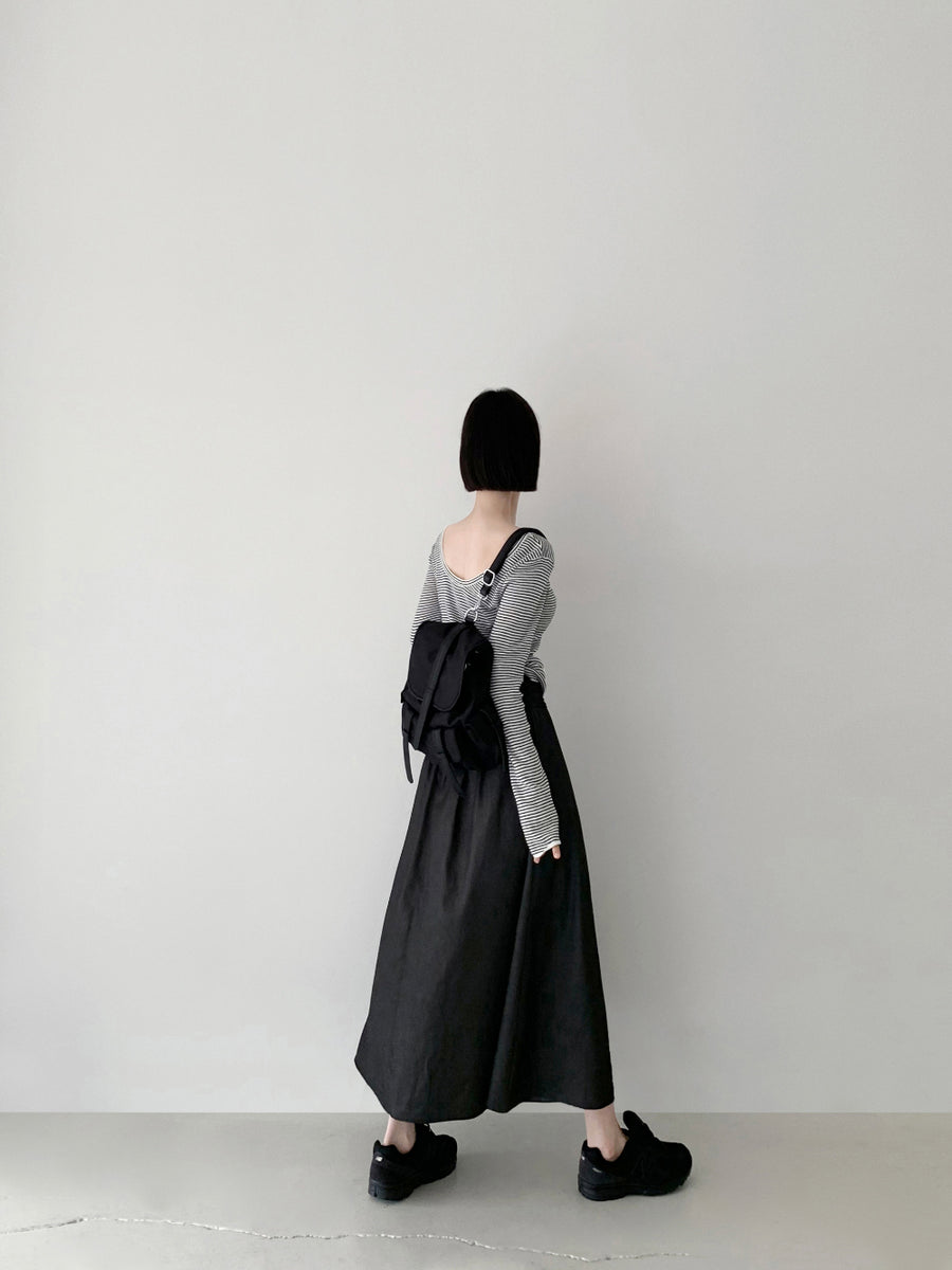 Waist-Detail Flared Skirt (PREORDER)