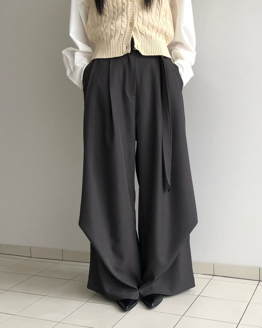 Belted Drape Slacks