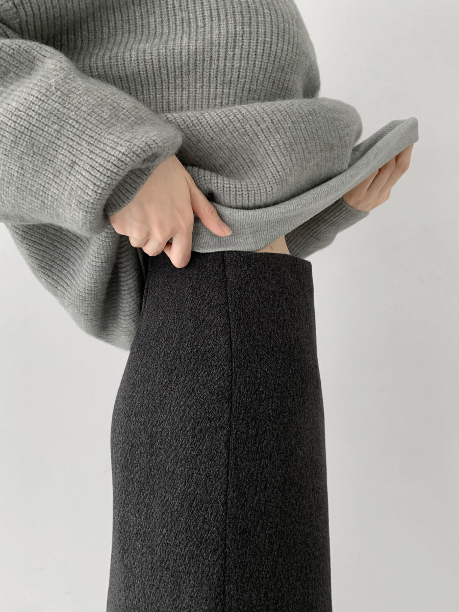 Two-Way Collar Soft Knit