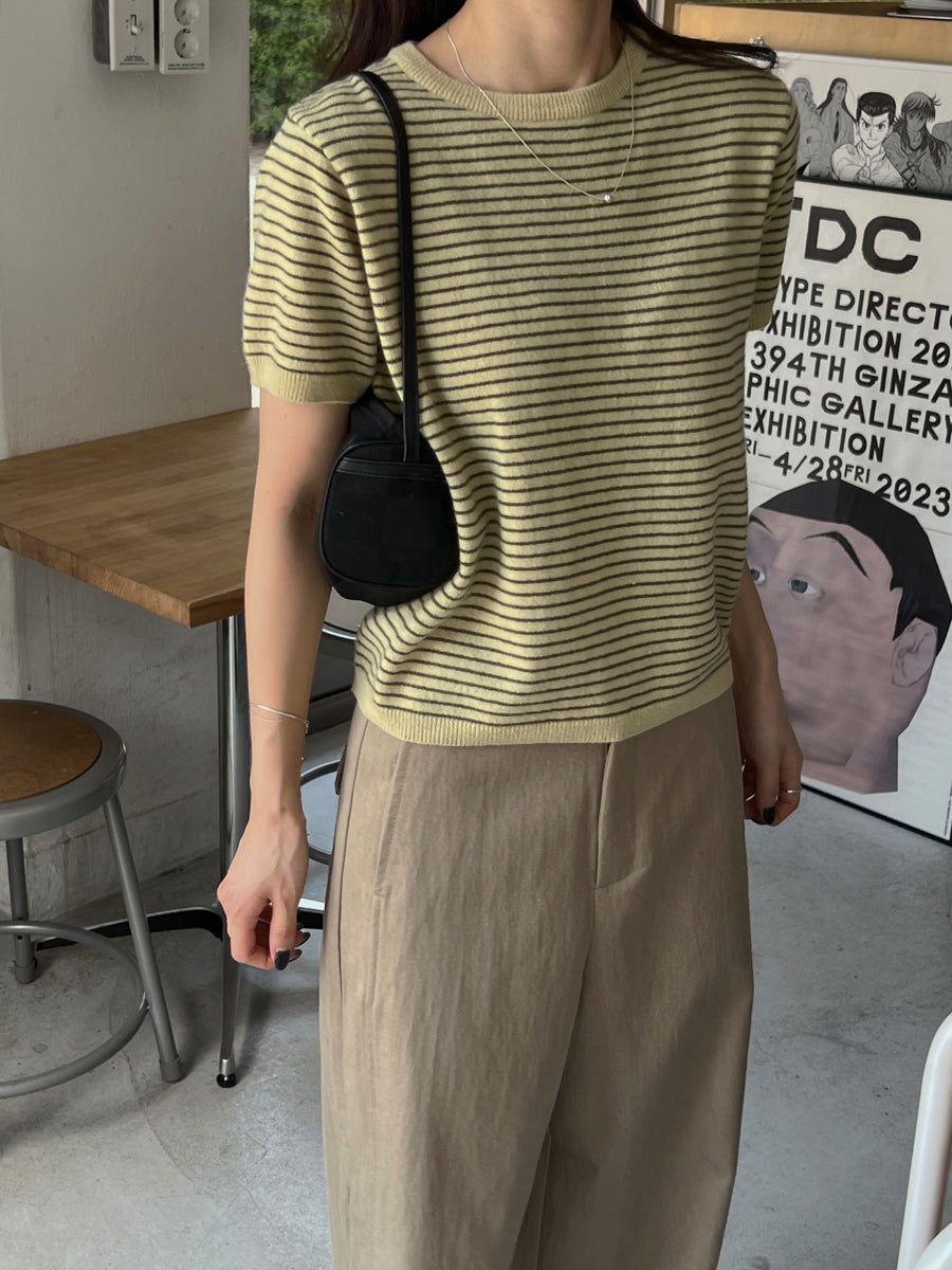 Mellow Cashmere Stripe Knit