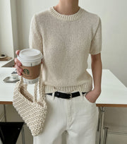 Cream Cotton Knit