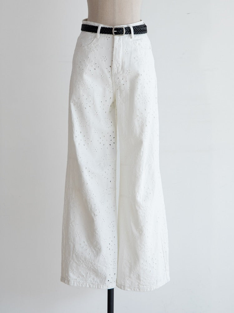 Belt Set Embroidered Jeans