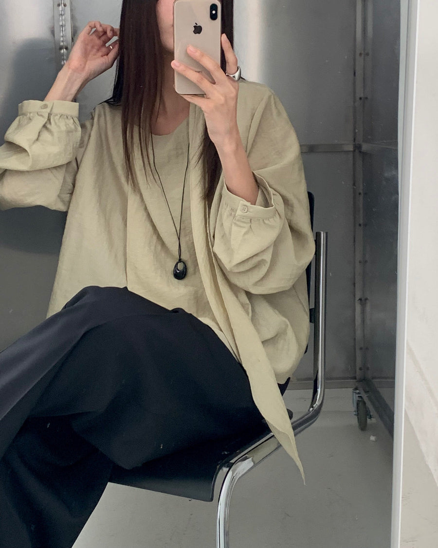 Layered Tie Blouse