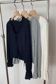 Luna Frill Rib Cardigan