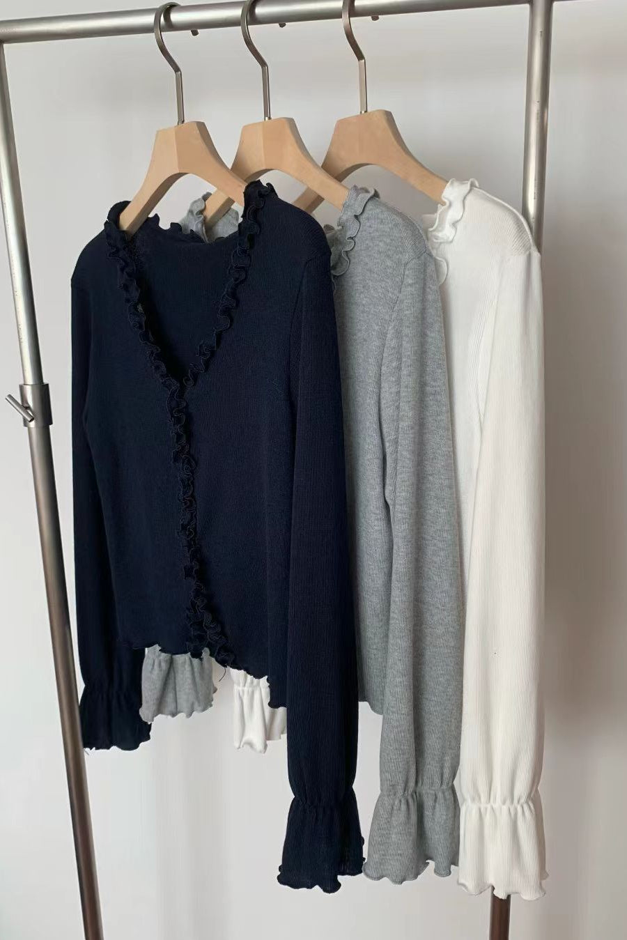Luna Frill Rib Cardigan