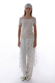 by DOE - Lace Embroidery Wrap Skirt (PREORDER)