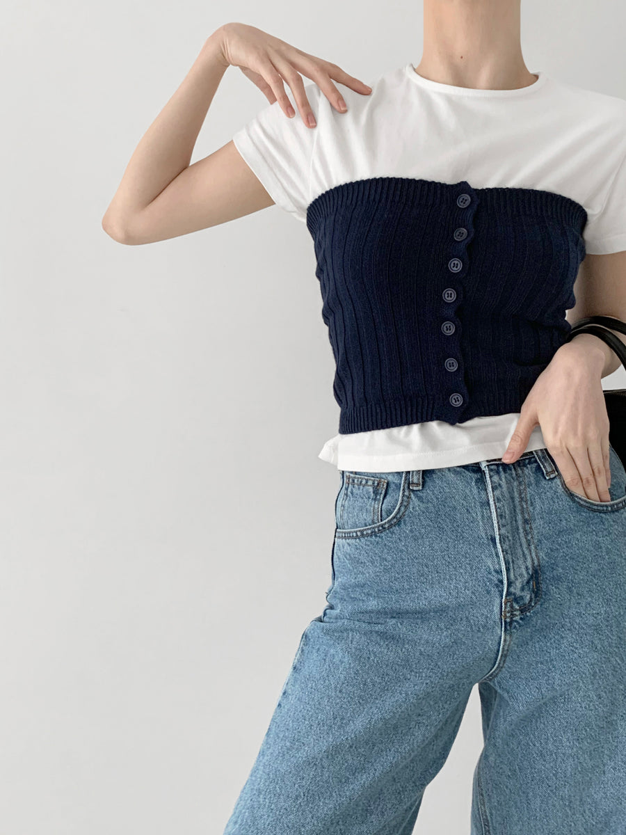Lay Cardigan Bustier Set (PREORDER)