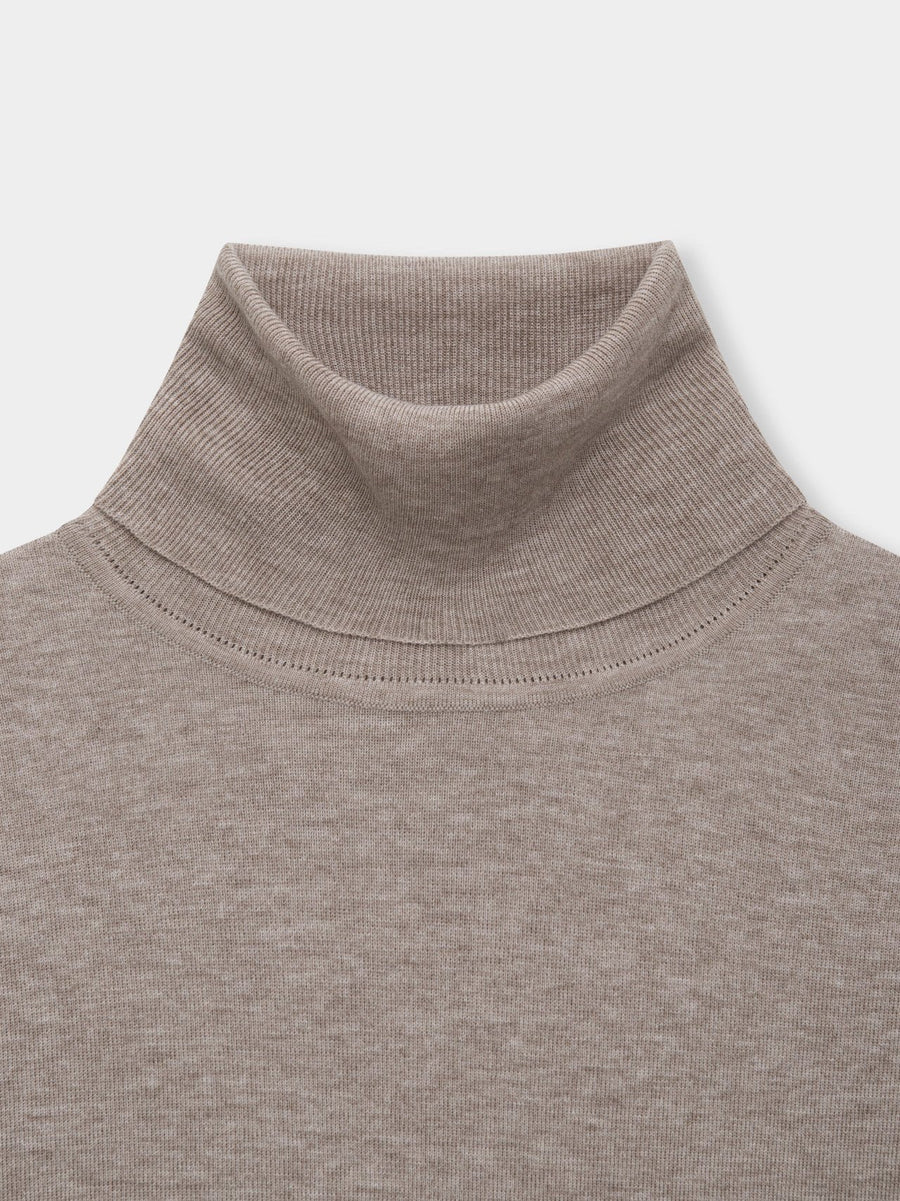 Merino Wool Half Sleeves Turtleneck