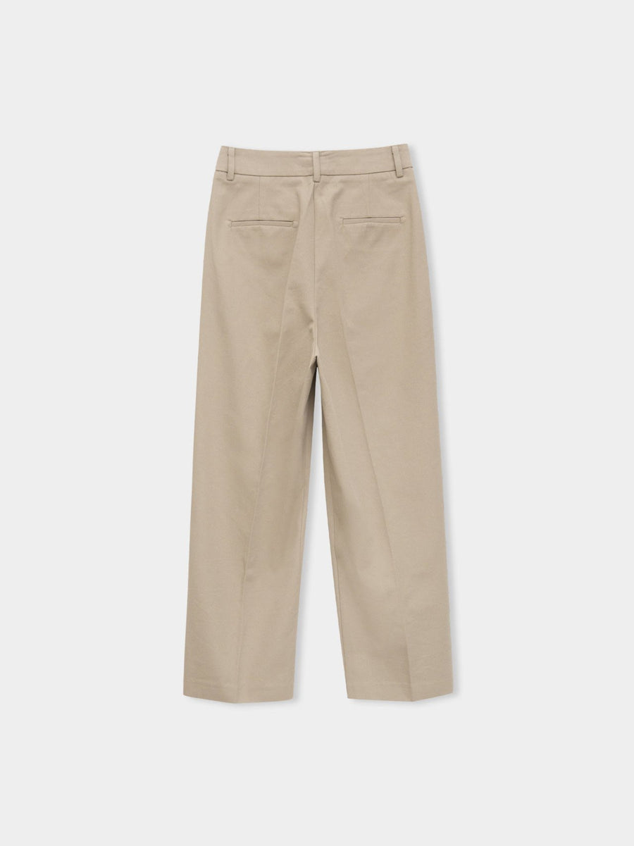 Pleated Cotton Chino