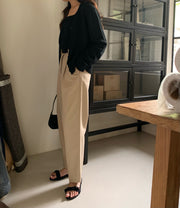 Pleated Cotton Chino