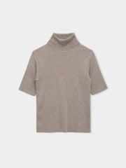 Merino Wool Half Sleeves Turtleneck