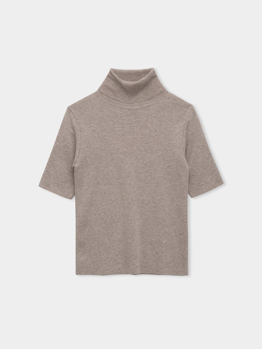 Merino Wool Half Sleeves Turtleneck