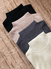 Merino Wool Half Sleeves Turtleneck