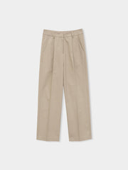 Pleated Cotton Chino