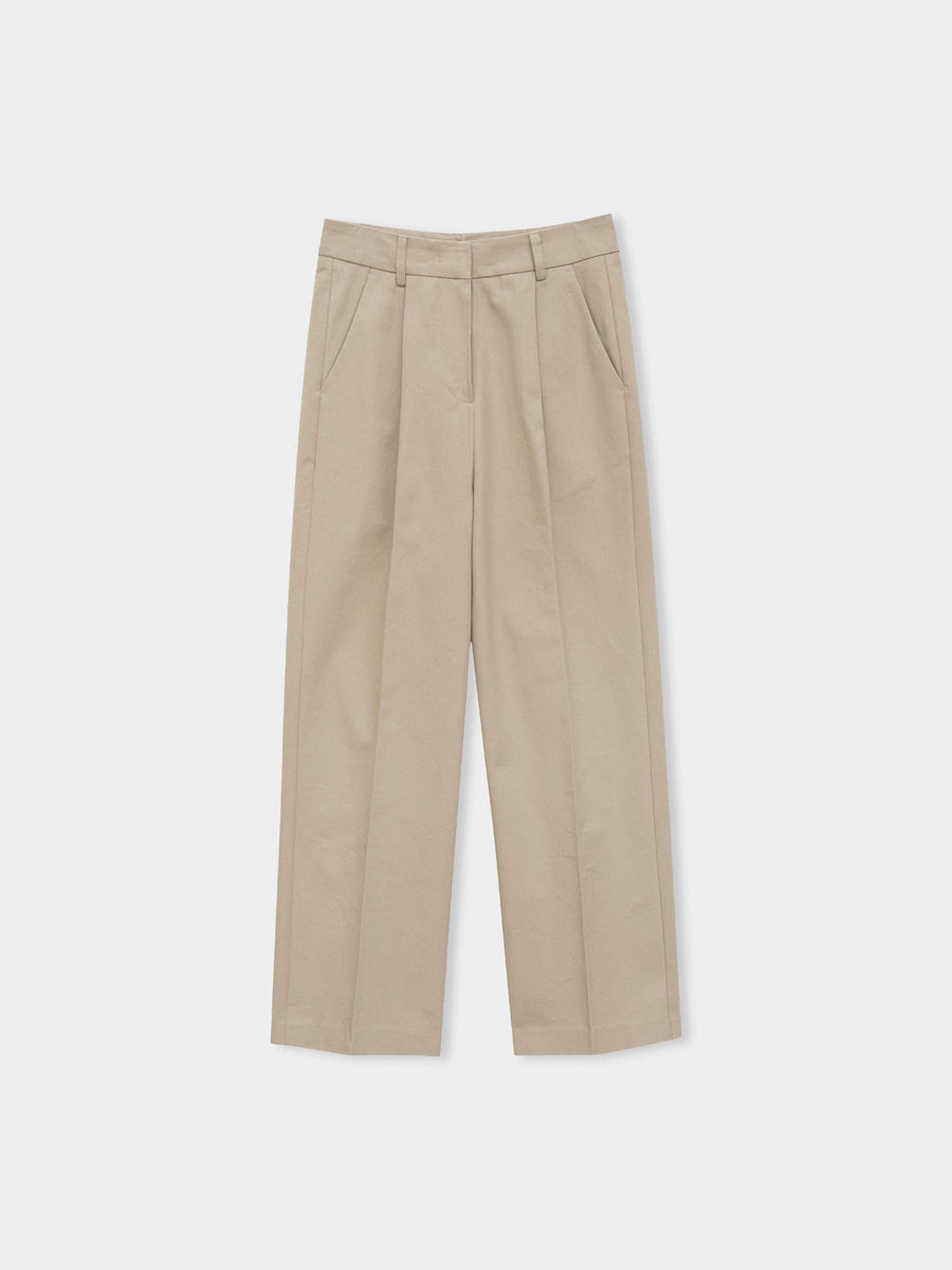 Pleated Cotton Chino