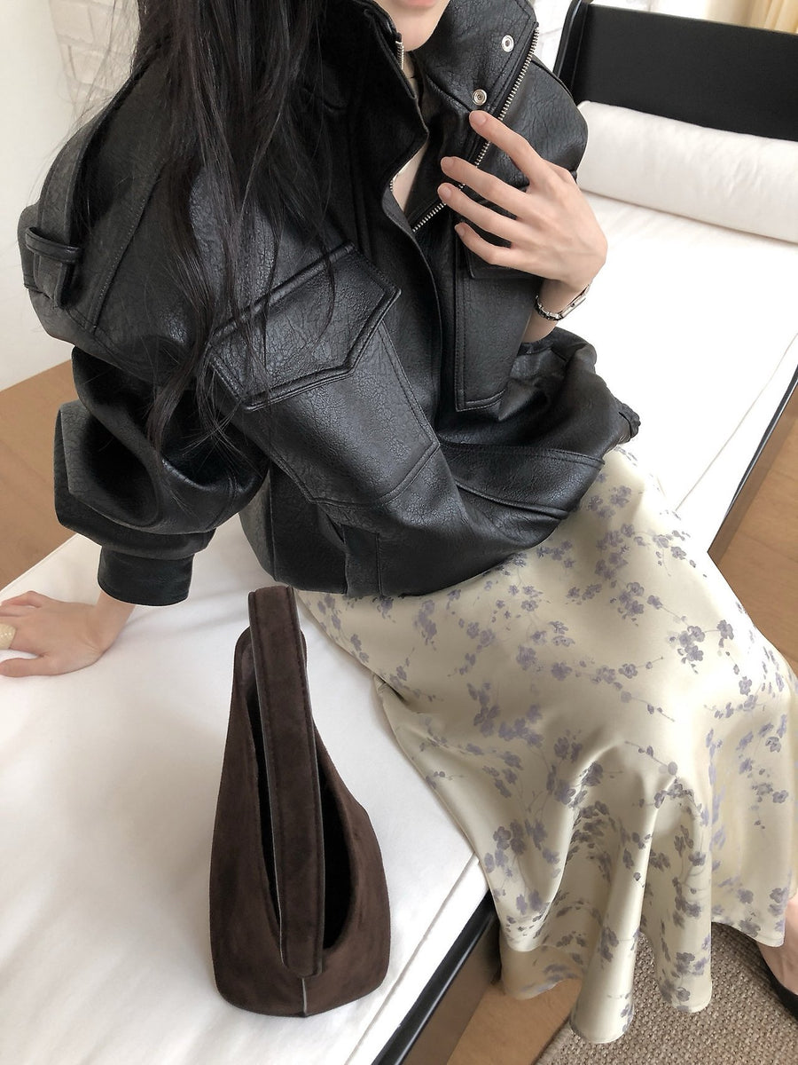 Floral Satin Skirt