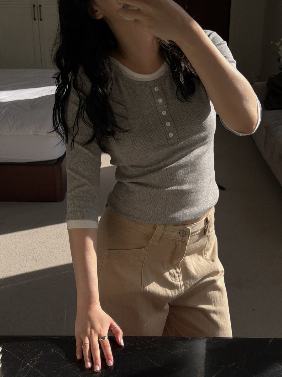 Layered Henley Tee