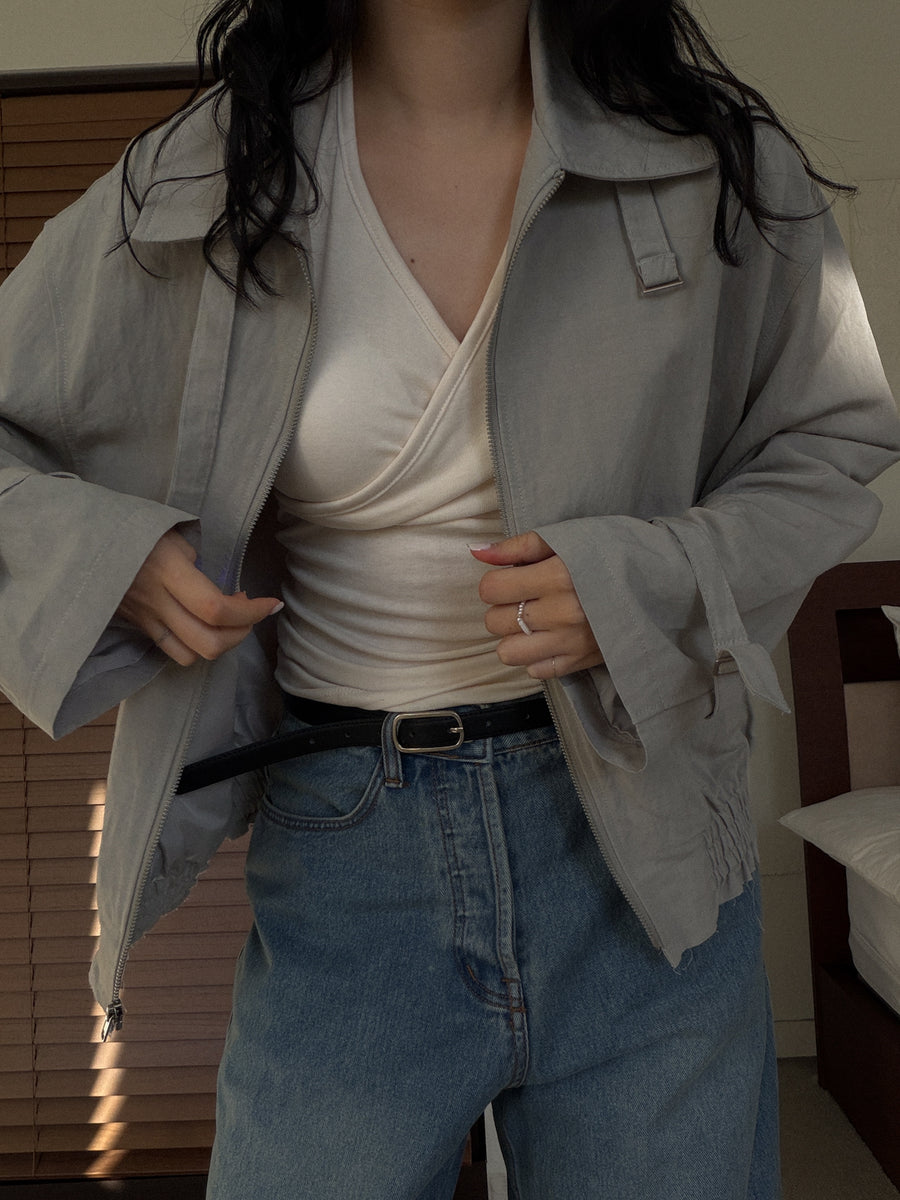 Crinkle Collar Jacket