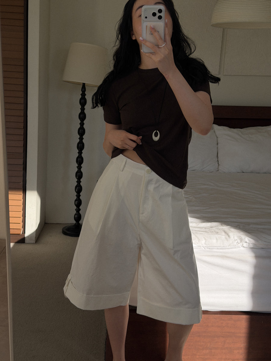 Cuffed Bermuda Shorts