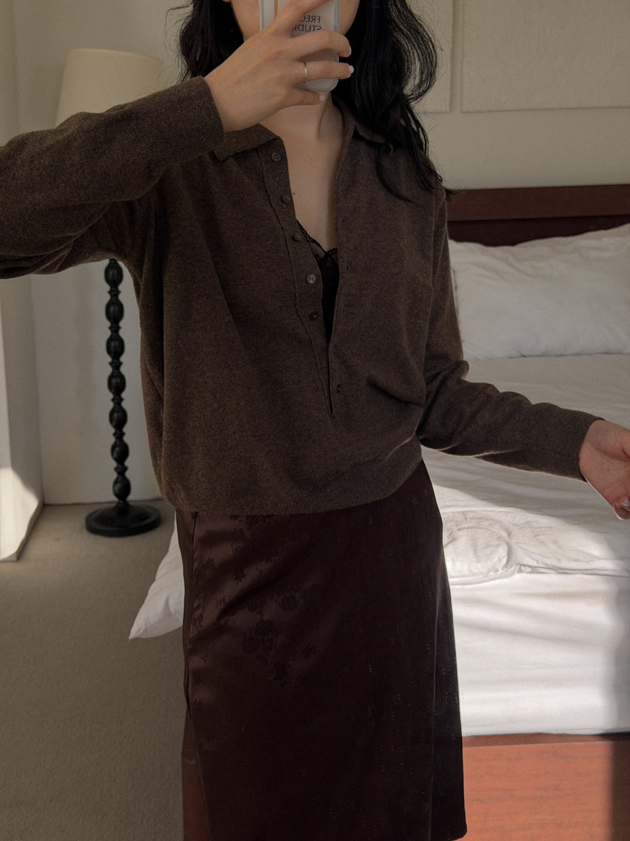 Placket Polo Knit