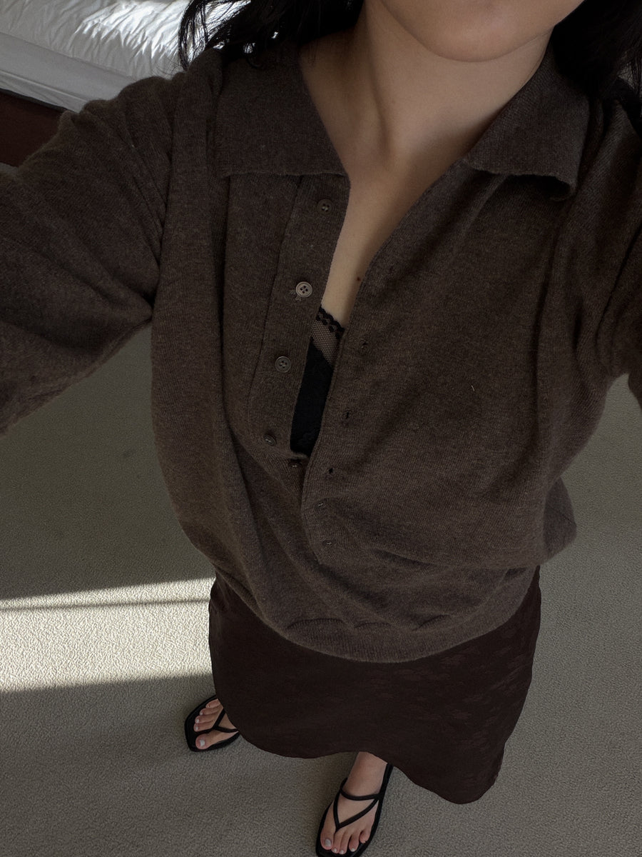 Placket Polo Knit