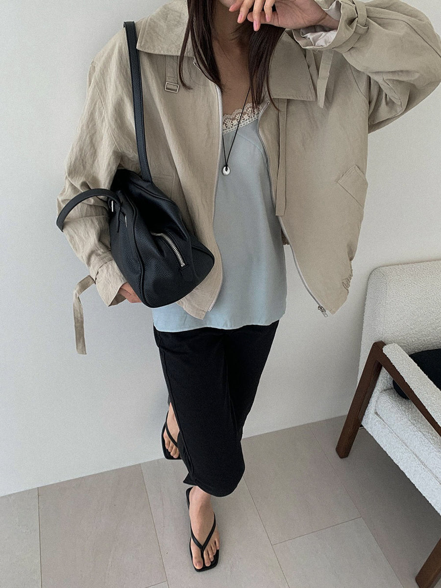 Crinkle Collar Jacket