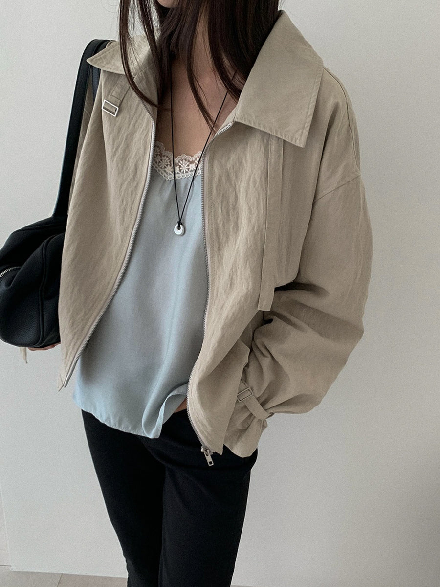 Crinkle Collar Jacket