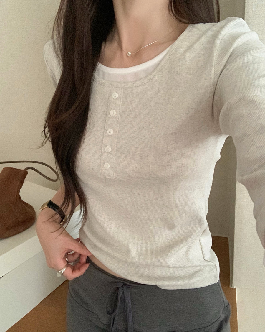 Layered Henley Tee
